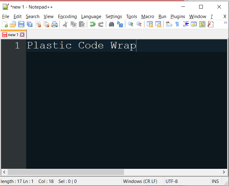 4 Notepad++ Dark Theme - Plastic Code Warp